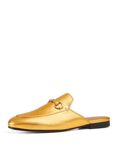 gucci gold mules|gucci suede mules.